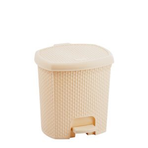 LIXEIRA C/PEDAL NATURALLE RATTAN 7,5 L AREIA