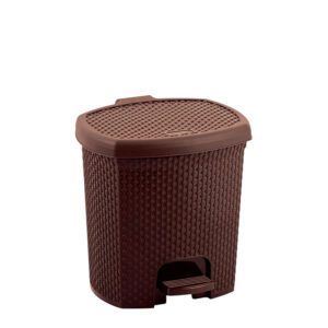 LIXEIRA RETANGULAR C/PEDAL NATURALLE RATTAN 7,5 L TABACO