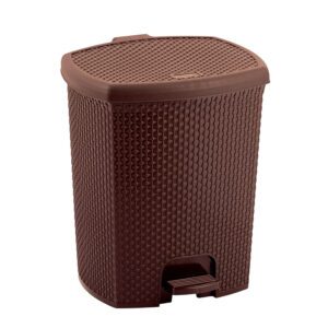 LIXEIRA C/PEDAL NATURALLE RATTAN 14,5 L TABACO