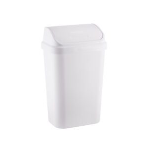LIXEIRA RETANGULAR DECORATTA BASCULANTE 30,0 L BRANCA