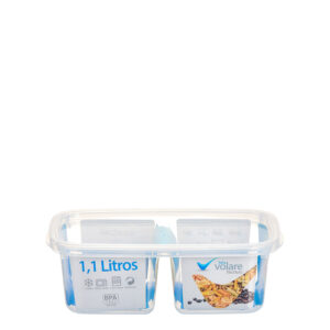 POTE RETANGULAR VOLARE C/ DIVISÓRIA 1,1 L