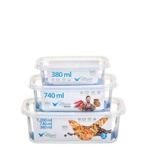 POTE RETANGULAR VOLARE P.M.G 380/740/1.200 ml