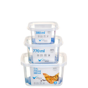 POTE QUADRADO VOLARE P.M.G 380 ml/ 770ml /1.4 L