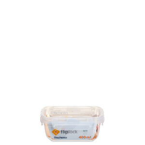 POTE RETANGULAR FLIPLOCK 400 ml