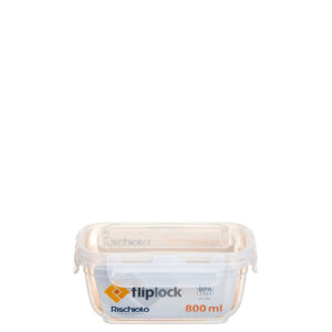 POTE RETANGULAR FLIPLOCK 800 ml
