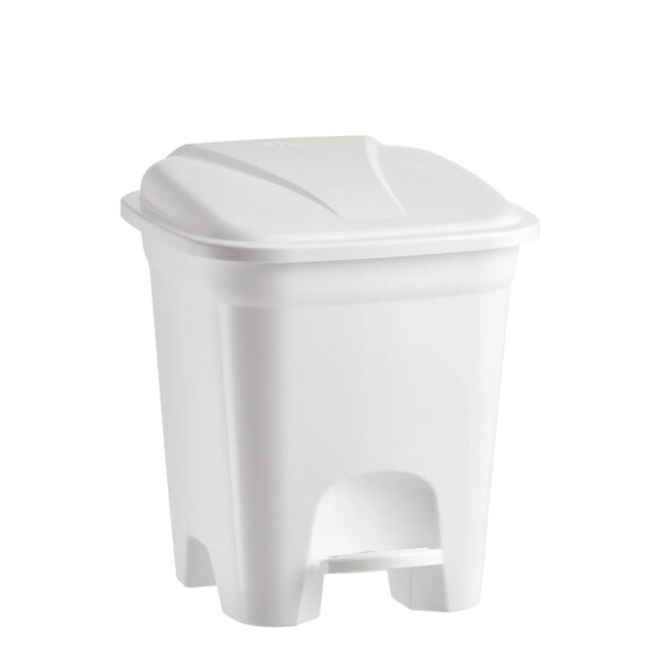 LIXEIRA QUADRADA LAVANNA C/PEDAL 7,5 L BRANCA