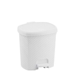 LIXEIRA NATURALLE RATTAN C/PEDAL 7,5 L BRANCA
