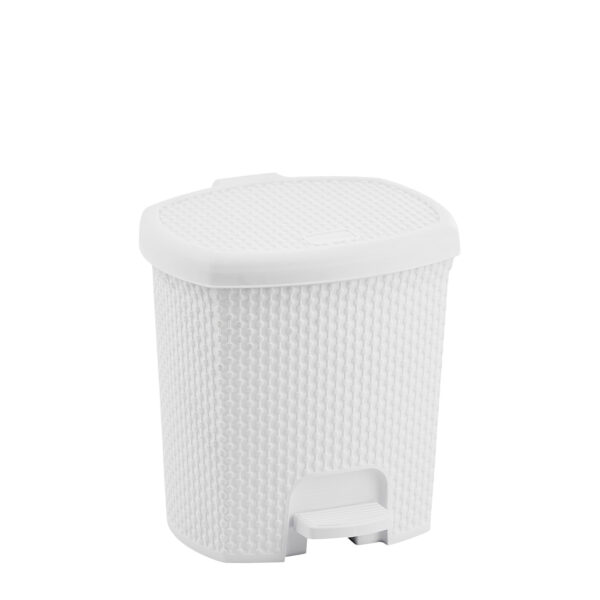 LIXEIRA NATURALLE RATTAN C/PEDAL 7,5 L BRANCA