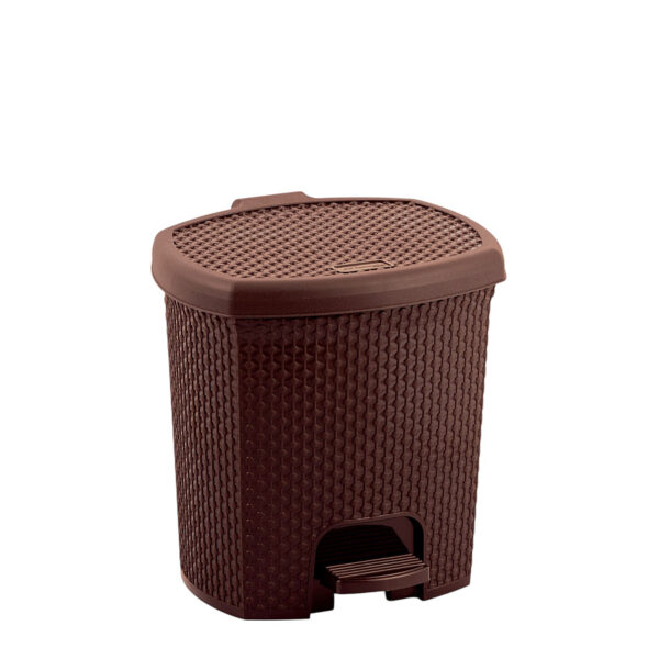 LIXEIRA NATURALLE RETANGULAR RATTAN C/PEDAL 7,5 L TABACO