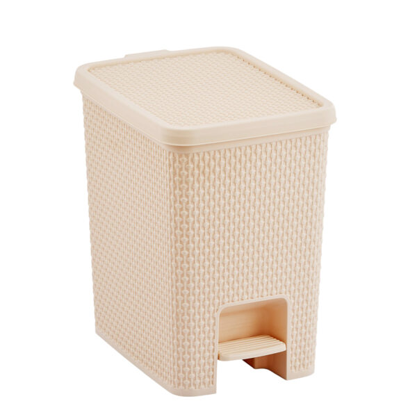 LIXEIRA NATURALLE RETANGULAR RATTAN C/PEDAL 14,0 L AREIA