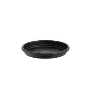 PRATO P/VASO REDONDO BELLA FIORE 22 CM PRETO