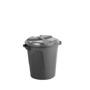CESTO FECHADO LAVANNA C/TAMPA 30,0 L CINZA