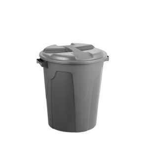CESTO FECHADO LAVANNA C/TAMPA 54,0 L CINZA