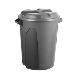 CESTO FECHADO LAVANNA C/TAMPA 100,0 L CINZA