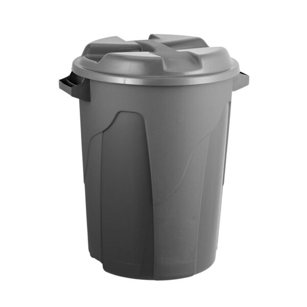 CESTO FECHADO LAVANNA C/TAMPA 100,0 L CINZA