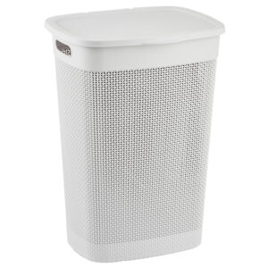 CESTO NATURALLE RATTAN C/TAMPA 55,0 L BRANCO