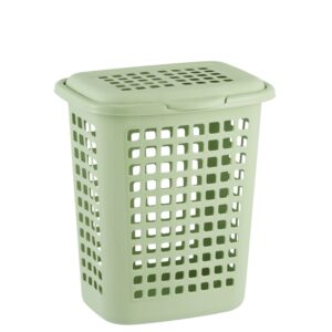 CESTO TELADO RETANGULAR LAVANNA C/TAMPA 30,0 L VERDE CLARO