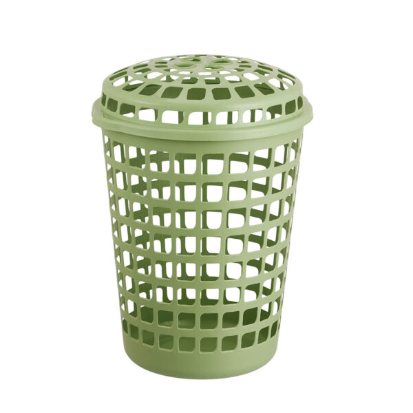 CESTO TELADO REDONDO LAVANNA C/TAMPA 60,0 L VERDE CLARO